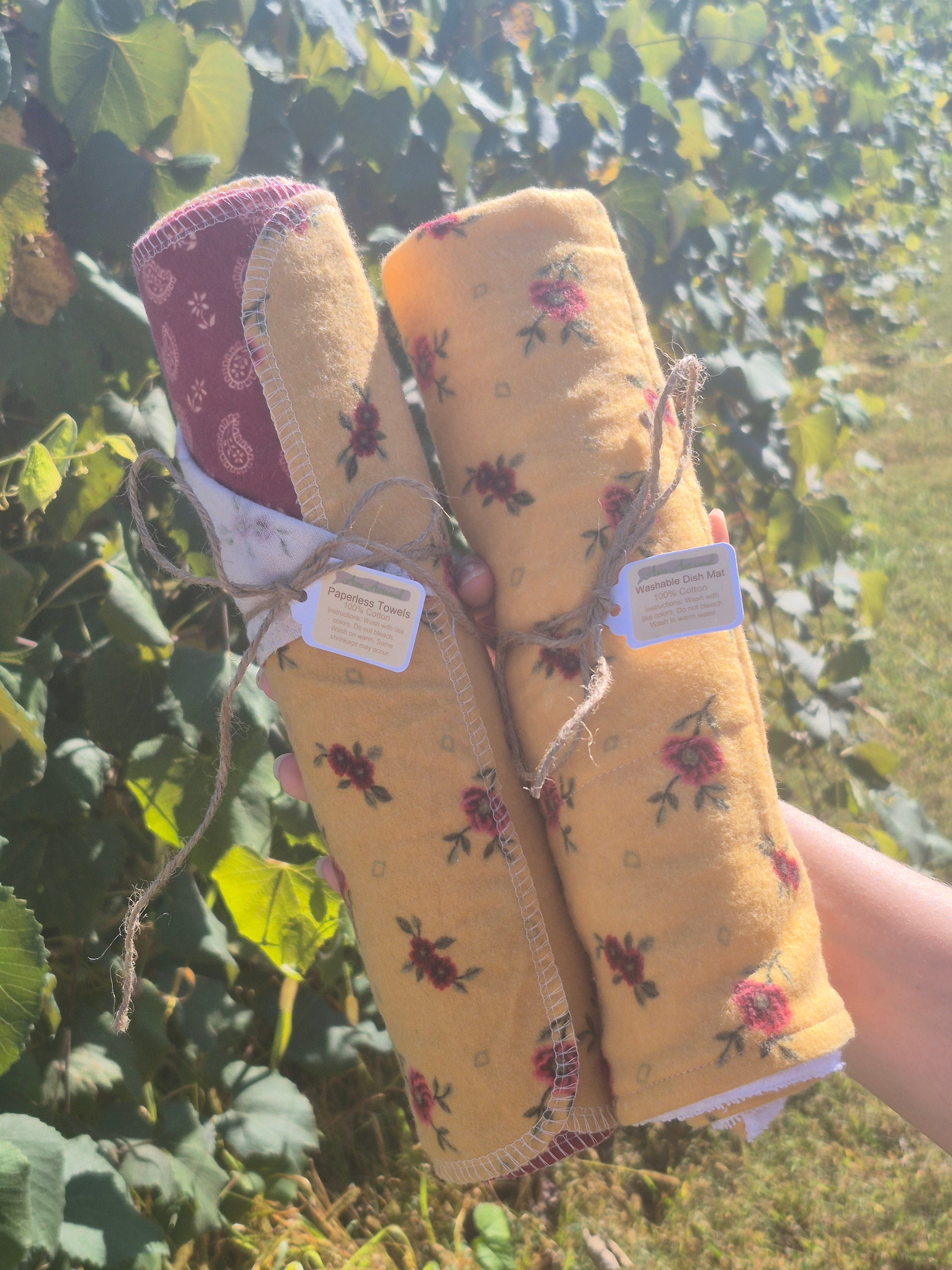 Cowboy Grandma Set - Dish mat and Paperless towels
